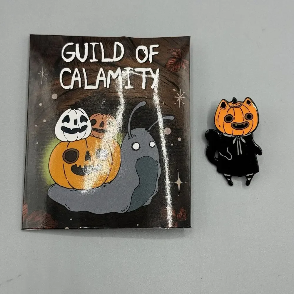 Guild Of Calamity Spooky Pumpkin Creatures GITD Blind Pin- PUMPKIN HEAD